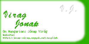 virag jonap business card